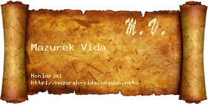 Mazurek Vida névjegykártya